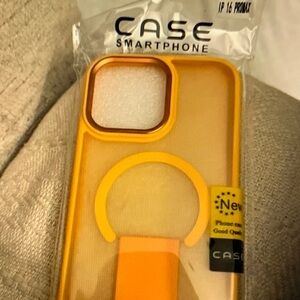 Vibrant Orange Smartphone Case with Ring Holder